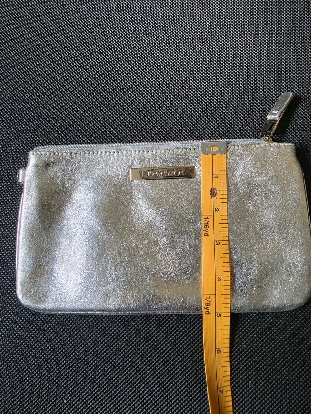 Tiffany & Co. Silver Metallic Zip Pouch - Picture 7 of 8